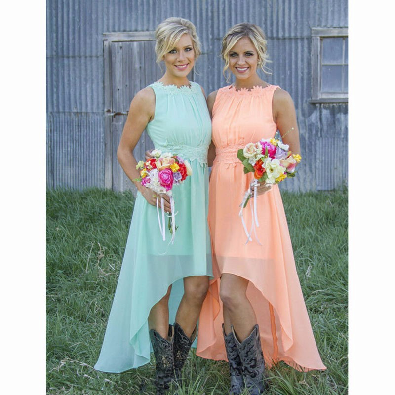 rustic orange bridesmaid dresses